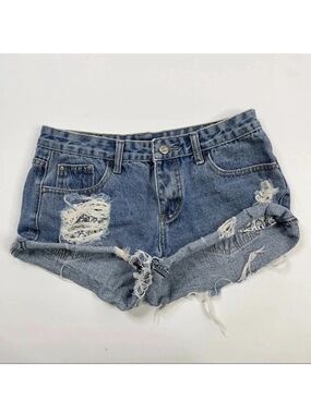 Blanche Denim Distressed Shorts